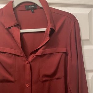 Theory Blouse in Red